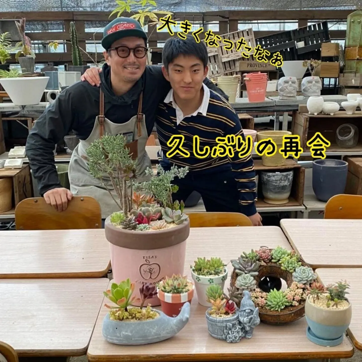 寄せ植え体験の作品です😊